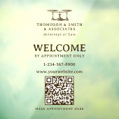弁護士・法律専門職 予約制 QRコード ウィンドウサイン (シート3)