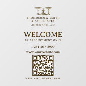 弁護士・法律専門職 予約制 QRコード ウィンドウサイン (シート)