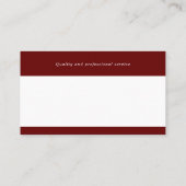 弁護士 | (淡エレガントい濃い赤) 名刺 (裏面)