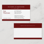 弁護士 | (淡エレガントい濃い赤) 名刺 (正面/裏面)