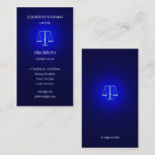 弁護士 |濃い青白熱［赤熱］光を放つ 名刺 (正面/裏面)