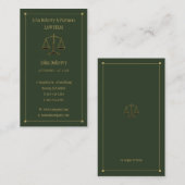 弁護士 |緑エレガント色 名刺 (正面/裏面)