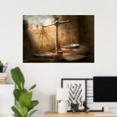 弁護士 – 規模 – バランス法 ポスター (ホームオフィス)