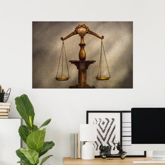 弁護士 – 規模 – 公正 ポスター (ホームオフィス)