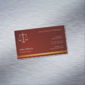 弁護士 |赤エレガント色 マグネット名刺 (インサイチュ)