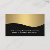 弁護士/金ゴールドメタリック正義はかりで測 名刺 (裏面)