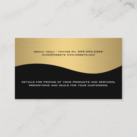 弁護士 | 金ゴールド金属 | ゲベル 名刺 (裏面)