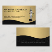 弁護士 | 金ゴールド金属 | 法正義記号 名刺 (正面/裏面)
