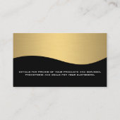 弁護士 | 金ゴールド金属 | Gavel Lawロゴ 名刺 (裏面)