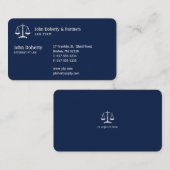 弁護士 |青エレガント色 名刺 (正面/裏面)