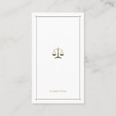 弁護士 |黒エレガント金ゴールド 名刺 (裏面)