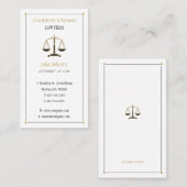 弁護士 |黒エレガント金ゴールド 名刺 (正面/裏面)