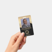 弁護士（黒）と金ゴールド バッジ (手持ち)