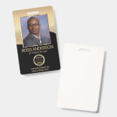 弁護士（黒）と金ゴールド バッジ (正面＆裏面)