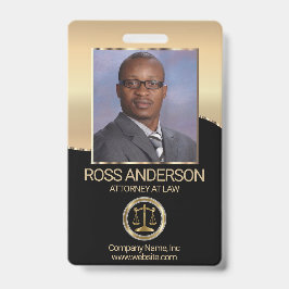 弁護士（黒）と金ゴールド バッジ