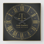 弁護士   Golden Personalizable スクエア壁時計