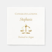 弁護士 | Naを主張するはかりで測ために訓練された弁護士法務 スタンダードカクテルナプキン (正面)