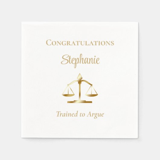 弁護士 | Naを主張するはかりで測ために訓練された弁護士法務 スタンダードカクテルナプキン (正面)