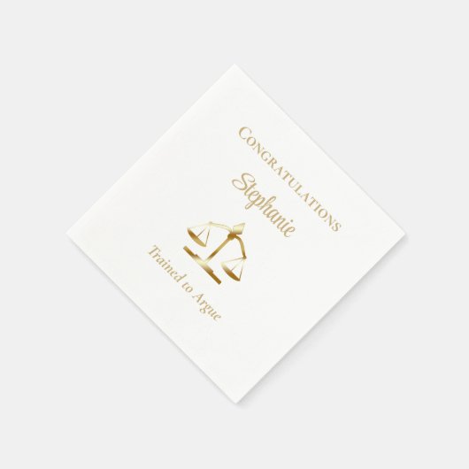 弁護士 | Naを主張するはかりで測ために訓練された弁護士法務 スタンダードカクテルナプキン (角)