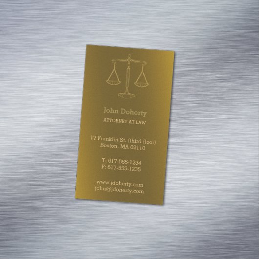 弁護士 | Perfect はかりで測 Golden of Justice マグネット名刺 (インサイチュ)