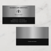 弁護士 | Professional Silver Black 名刺 (正面/裏面)