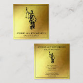 *~*弁護士AP15弁護士・ジャスティス・はかりで測ゴールド・フォイル スクエア名刺 (正面/裏面)