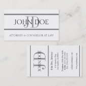 弁護士GストライプなW/W -利用できるレターヘッド- 名刺 (正面/裏面)