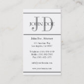 弁護士GストライプなW/W -利用できるレターヘッド- 名刺 (裏面)