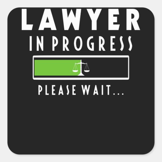 弁護士In Progress Law School Student Tee Gift スクエアシール (正面)
