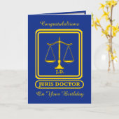弁護士J.D.誕生日カード カード (黄色い花)