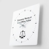 弁護士Office Companyロゴ時計 スクエア壁時計 (傾斜)