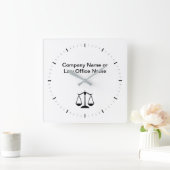 弁護士Office Companyロゴ時計 スクエア壁時計 (ホーム)