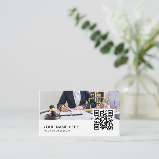 弁護士QRコード 名刺 (スタンド正面)