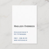 弁護士Visittenkarten 名刺 (裏面)