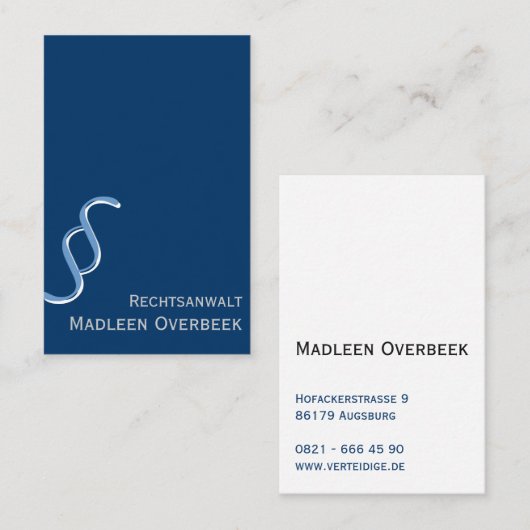 弁護士Visittenkarten 名刺 (正面/裏面)