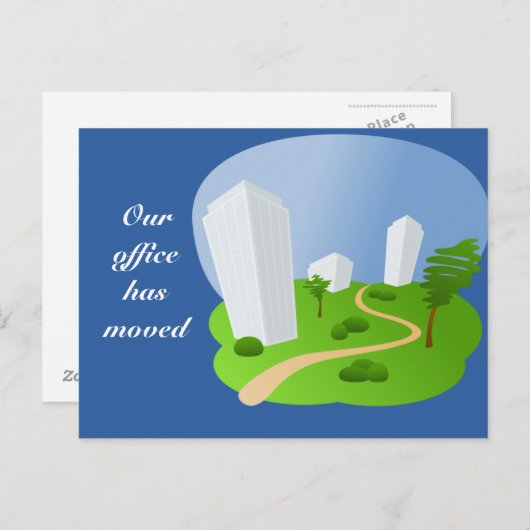 弊社のオフィスが引っ越されました 案内ポストカード (正面/裏面)