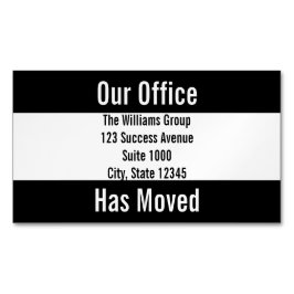 弊社のオフィスが白黒の発表を引き継ぎました マグネット名刺