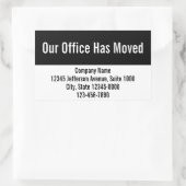 弊社のオフィスは引っ越しテンプレート引っ越しのお知らせ 長方形シール (バッグ)