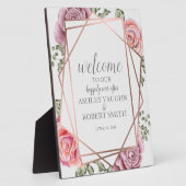 弊社の看板結婚バラへようこそモダン フォトプラーク (側面)