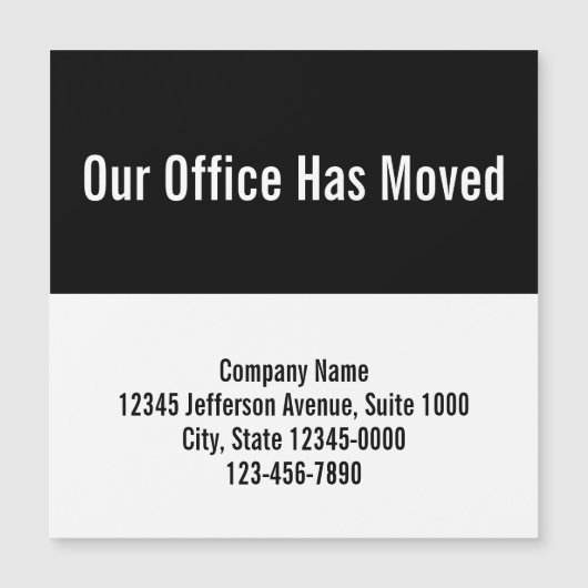 弊社は引っ越しのお知らせテンプレート (正面)