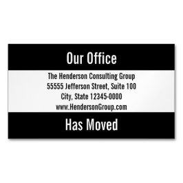 弊社は引っ越しのお知らせテンプレート マグネット名刺