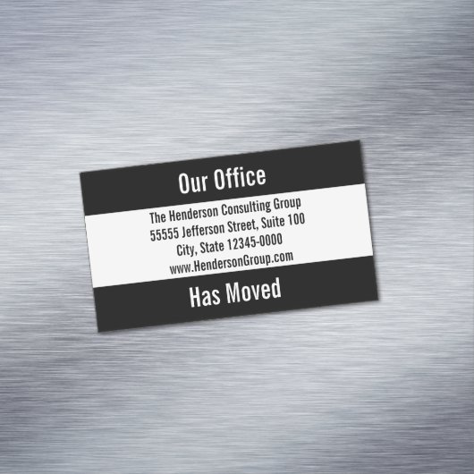 弊社は引っ越しのお知らせテンプレート マグネット名刺 (インサイチュ)