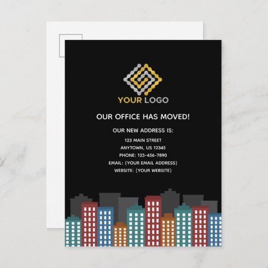 弊社は転居先の変更を致しました ポストカード (正面/裏面)