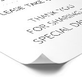 式のサインを結婚式 プログラムして下さい ポスター (角)