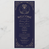 式のプログラム ウェディングパーティーのカード タロット プログラム スターズ (正面)