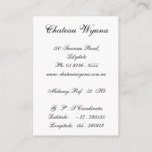 式の場所の挿入結婚式招待状 エンクロージャーカード (裏面)