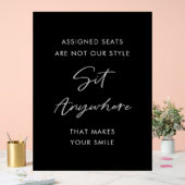 式の結婚席は黒く座る アクリルサイン (ウェディング)