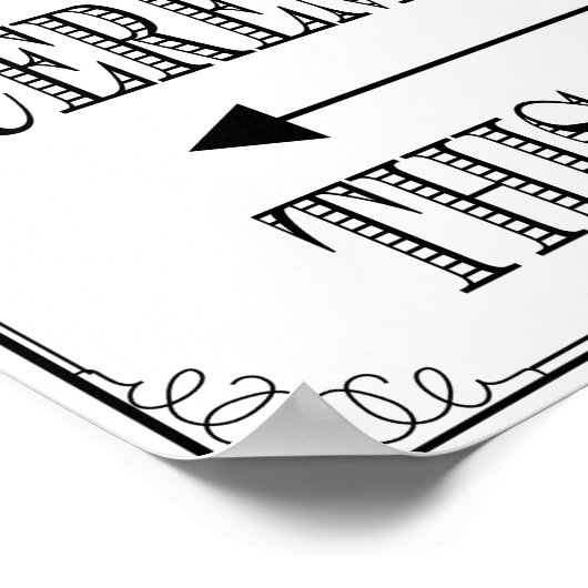 式の結婚方法はヴィンテージの看板 ポスター (角)