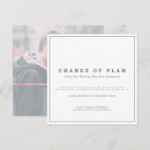 式の計画変更延期のお知らせ セーブザデート (正面/裏面)