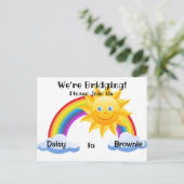 式の郵便はがきの招待を繋ぐブラウニーへのデイジー 案内ポストカード (スタンド正面)